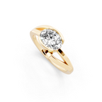 Elegant Oval Statement Lab Grown Diamond Ring in 10, 14 & 18KT Gold by LJ