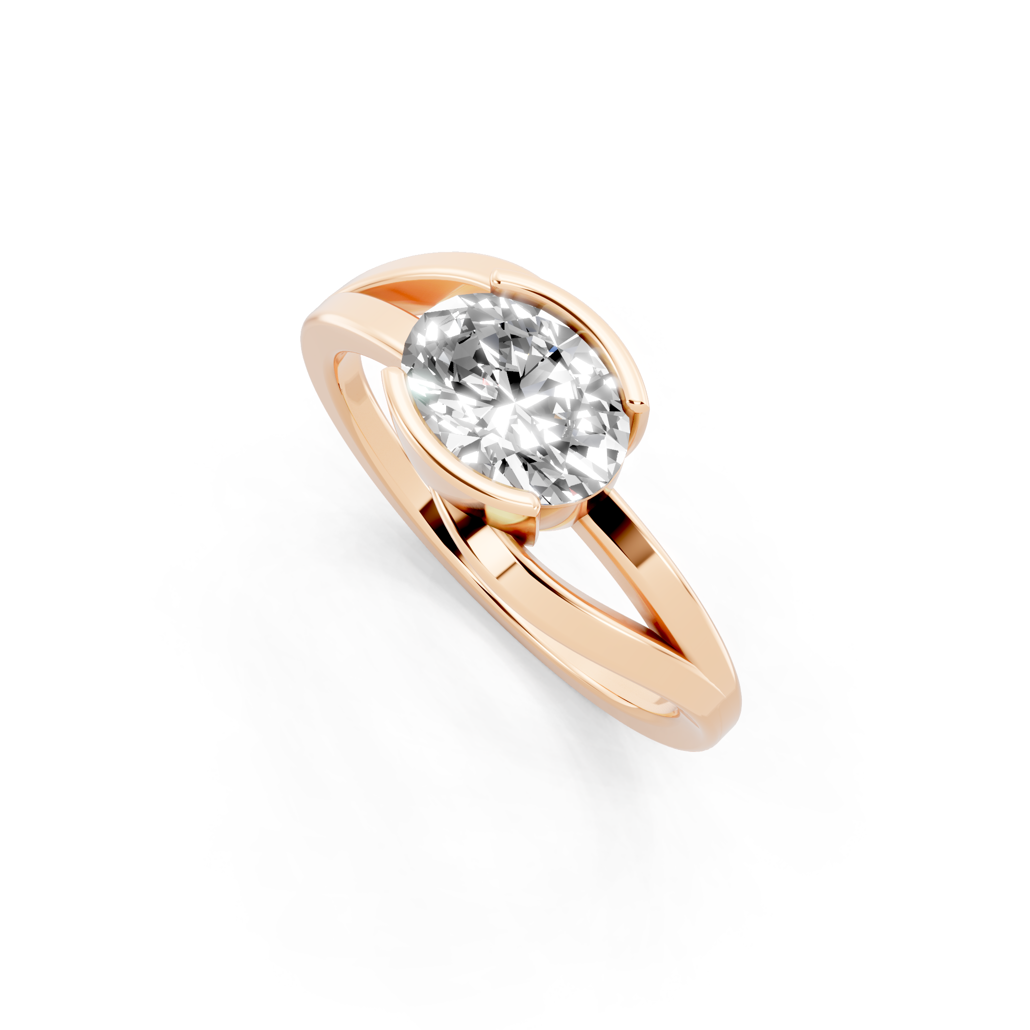 Elegant Oval Statement Lab Grown Diamond Ring in 10, 14 & 18KT Gold by LJ