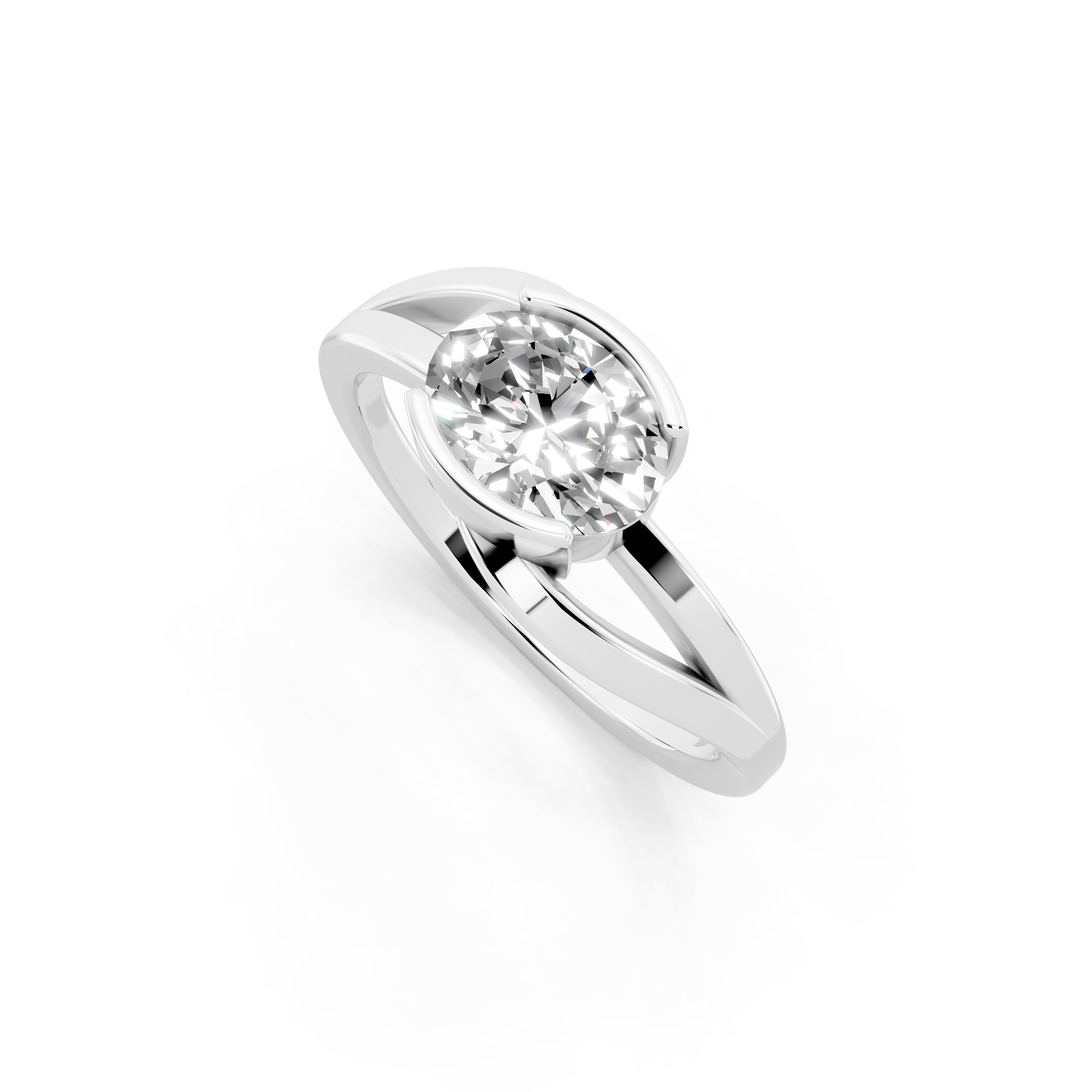Elegant Oval Statement Lab Grown Diamond Ring in 10, 14 & 18KT Gold by LJ