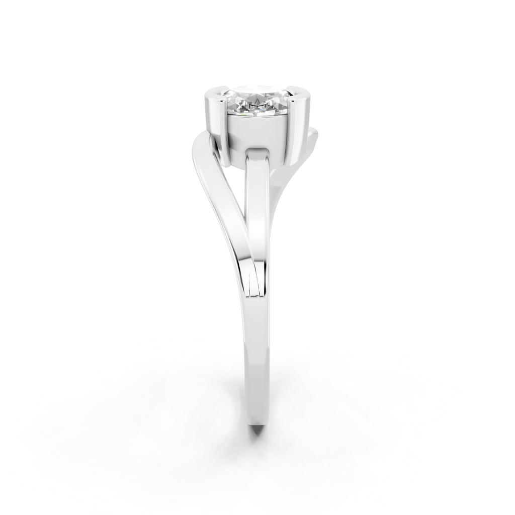 Elegant Oval Statement Lab Grown Diamond Ring in 10, 14 & 18KT Gold by LJ