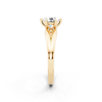 Aurelia Crest Round Lab Grown Diamond Solitaire Split-Shank Ring