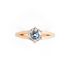 Aurelia Crest Round Lab Grown Diamond Solitaire Split-Shank Ring