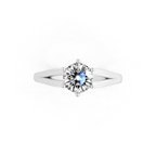 Aurelia Crest Round Lab Grown Diamond Solitaire Split-Shank Ring