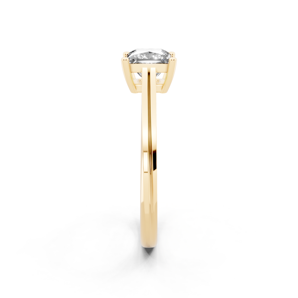 Minimalist Princess-Cut Lab Grown Diamond Statement Ring for Her