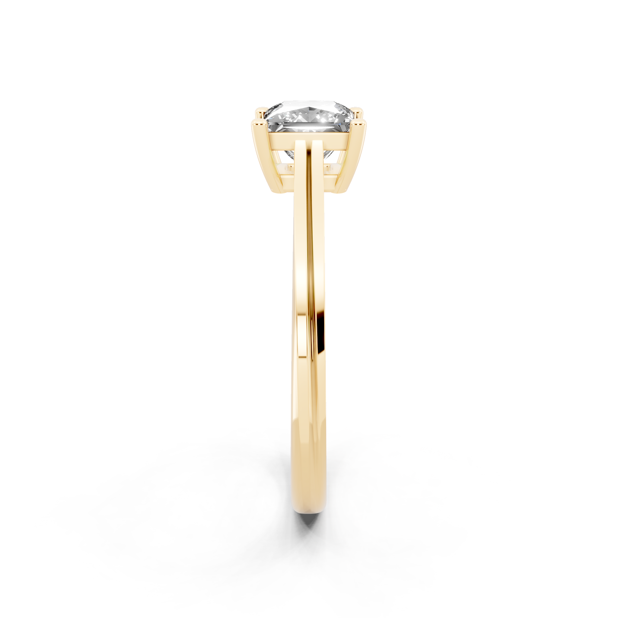 Minimalist Princess-Cut Lab Grown Diamond Statement Ring for Her