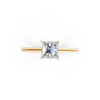 Minimalist Princess-Cut Lab Grown Diamond Statement Ring for Her
