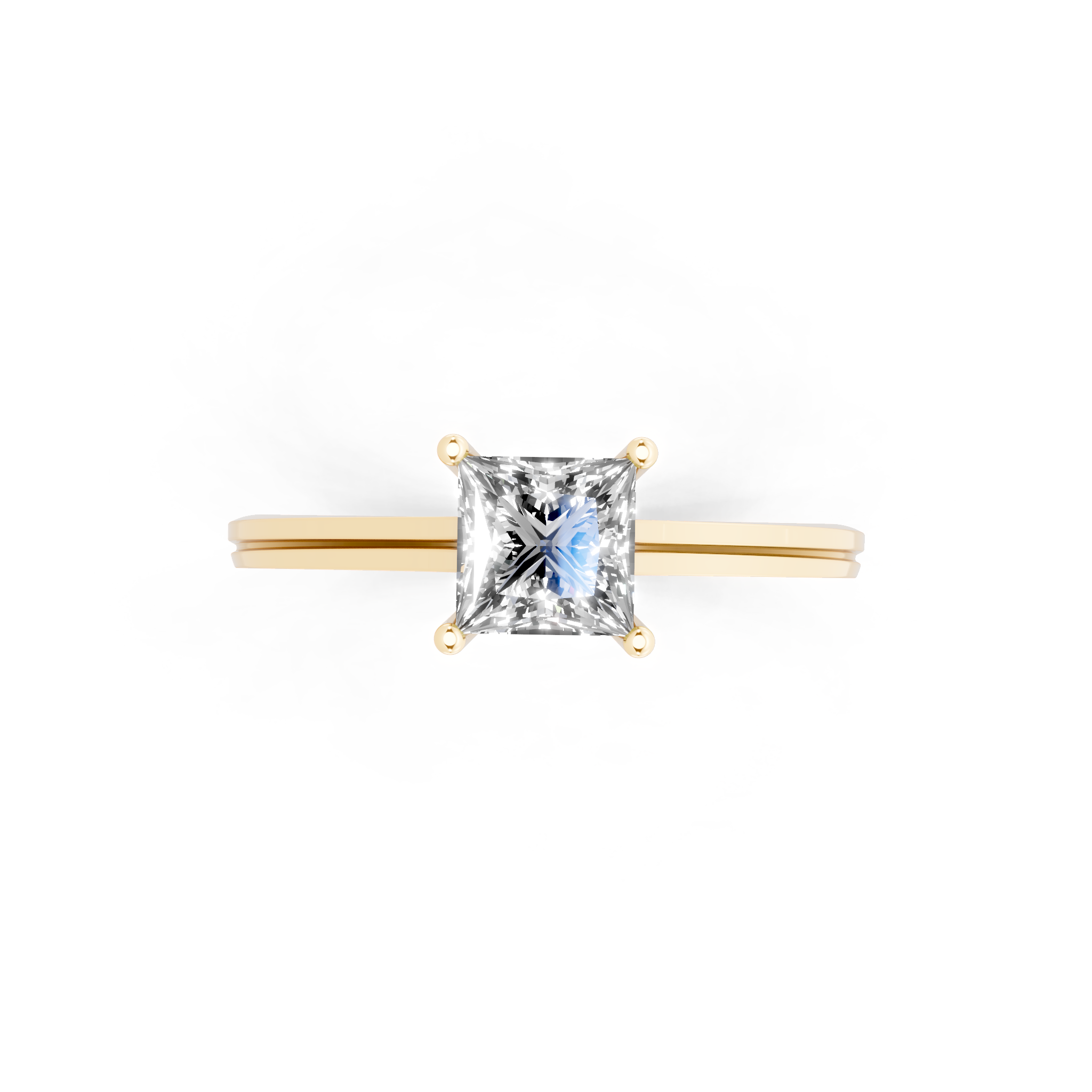 Minimalist Princess-Cut Lab Grown Diamond Statement Ring for Her