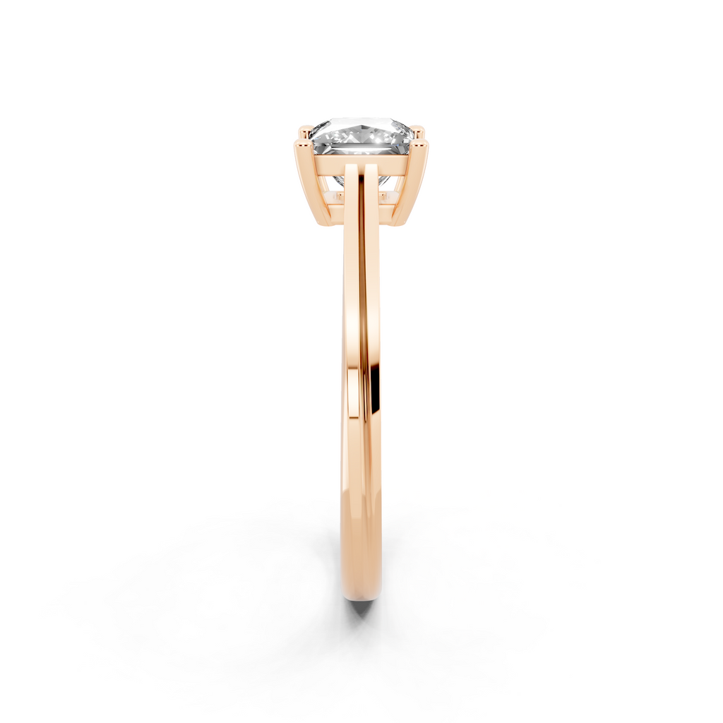 Minimalist Princess-Cut Lab Grown Diamond Statement Ring for Her