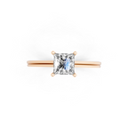 Minimalist Princess-Cut Lab Grown Diamond Statement Ring for Her