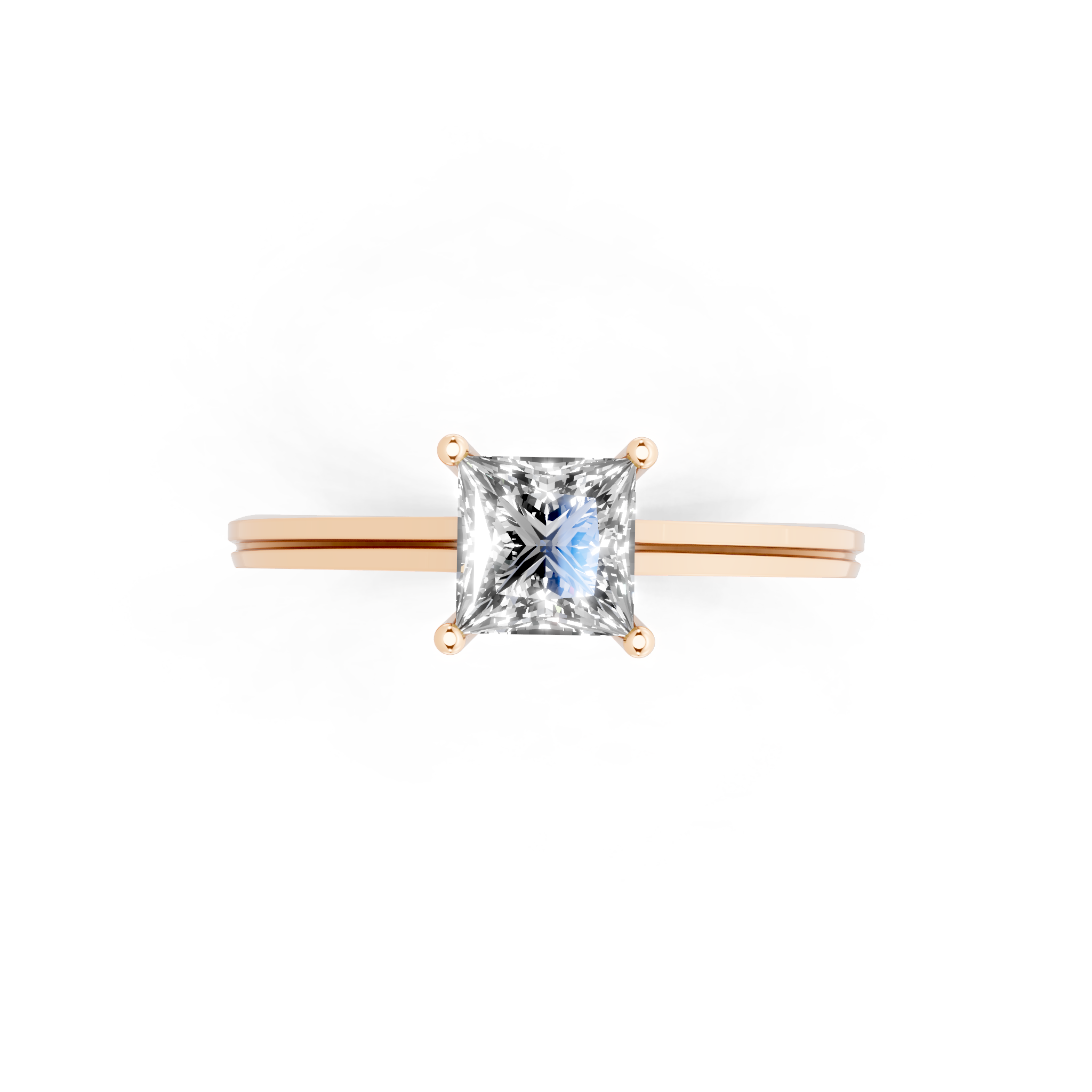 Minimalist Princess-Cut Lab Grown Diamond Statement Ring for Her