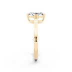 Modern Oval Lab Grown Diamond Solitaire Ring in Yellow, White, Rose Gold