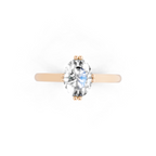 Modern Oval Lab Grown Diamond Solitaire Ring in Yellow, White, Rose Gold