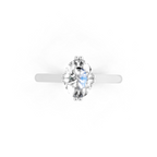 Modern Oval Lab Grown Diamond Solitaire Ring in Yellow, White, Rose Gold