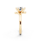 Aurelia Crossover Round Lab Grown Diamond Brilliant Statement Ring for Women