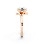Aurelia Crossover Round Lab Grown Diamond Brilliant Statement Ring for Women