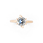 Aurelia Crossover Round Lab Grown Diamond Brilliant Statement Ring for Women