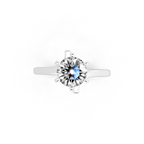 Aurelia Crossover Round Lab Grown Diamond Brilliant Statement Ring for Women