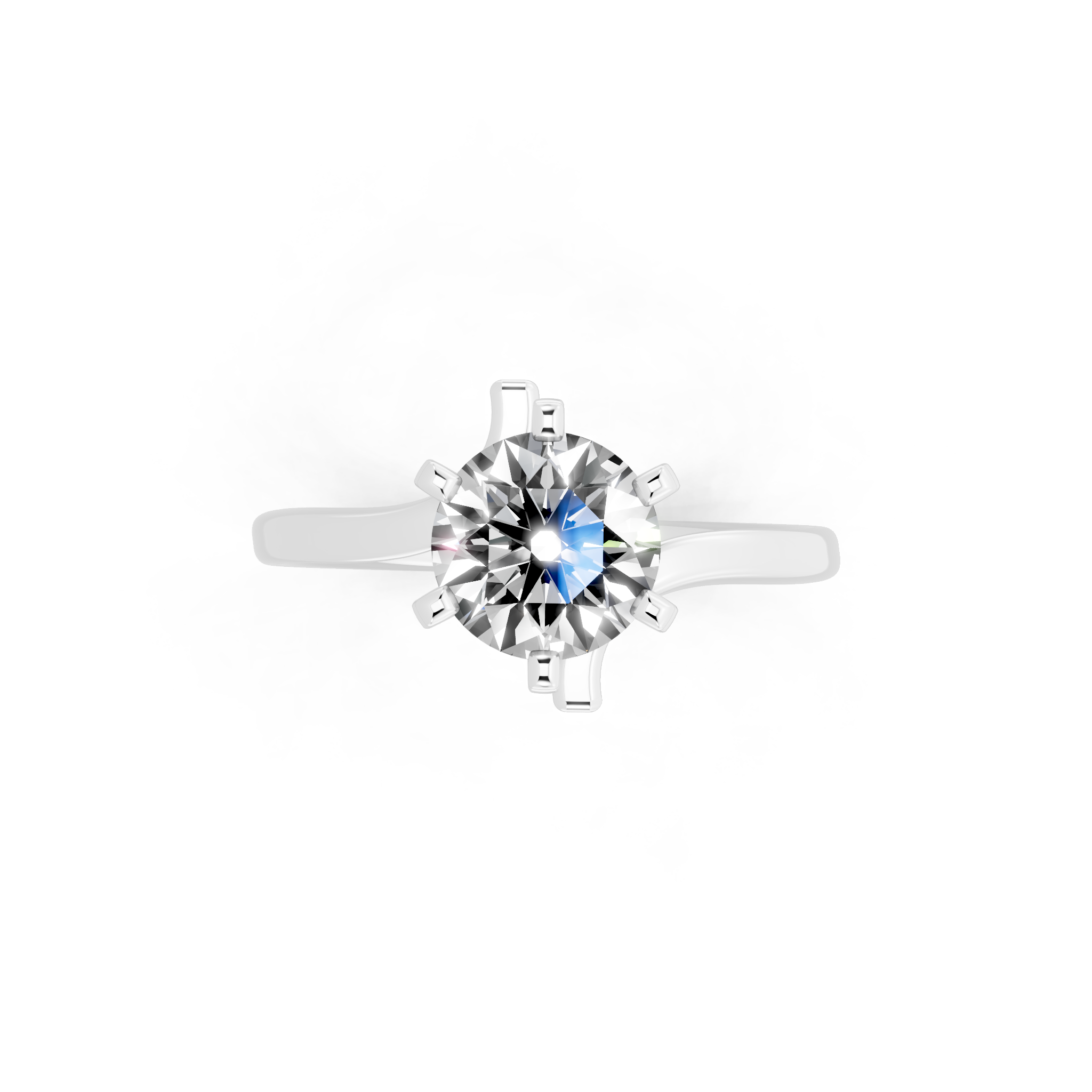 Aurelia Crossover Round Lab Grown Diamond Brilliant Statement Ring for Women
