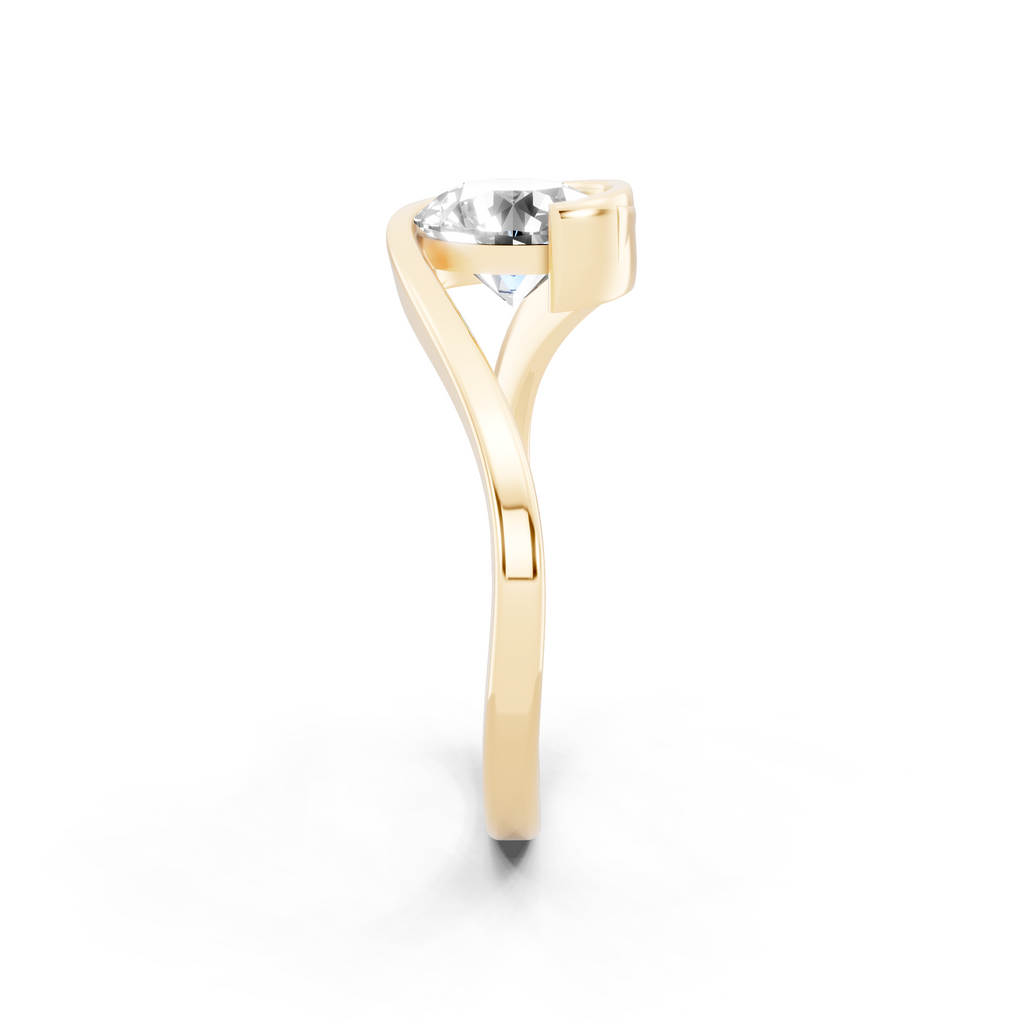 Modern Everyday-Luxury Solitaire Lab Grown Diamond Ring for Girlfriend