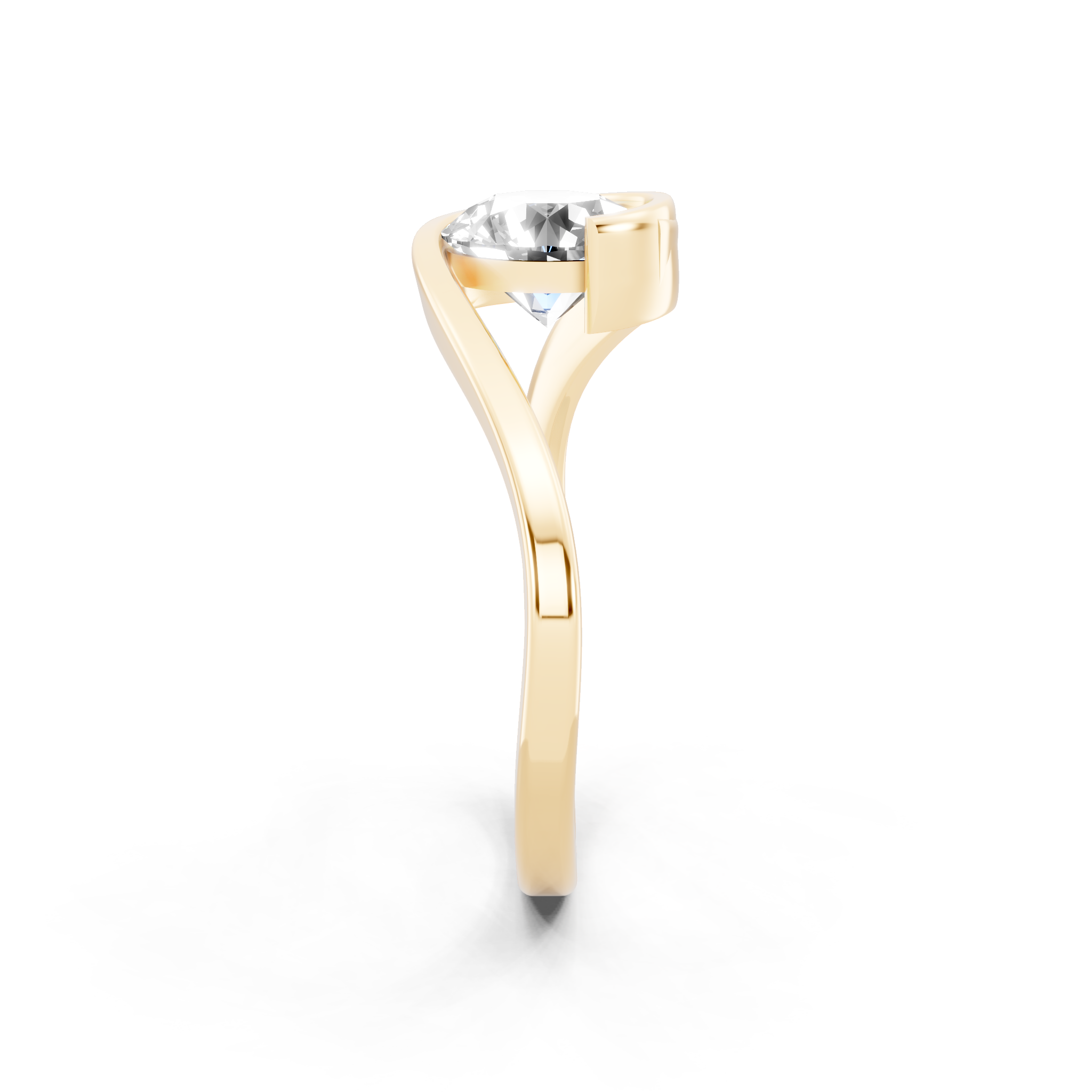 Modern Everyday-Luxury Solitaire Lab Grown Diamond Ring for Girlfriend
