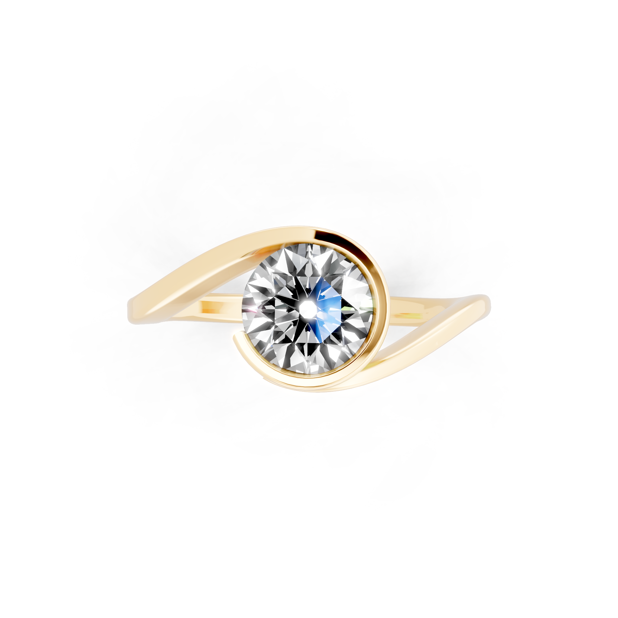 Modern Everyday-Luxury Solitaire Lab Grown Diamond Ring for Girlfriend