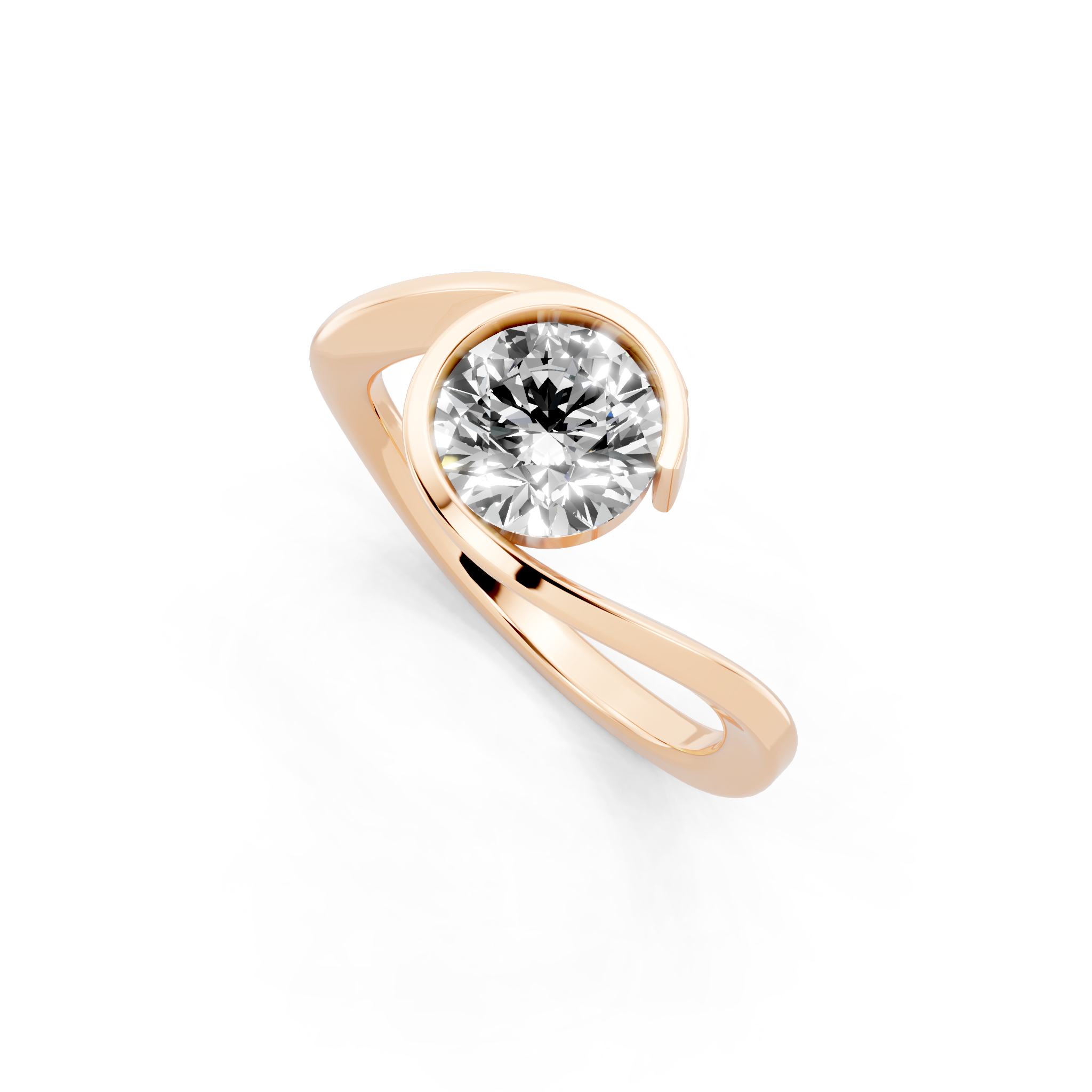 Modern Everyday-Luxury Solitaire Lab Grown Diamond Ring for Girlfriend