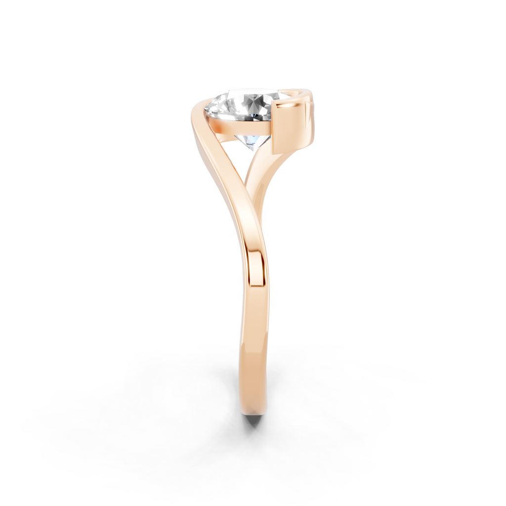 Modern Everyday-Luxury Solitaire Lab Grown Diamond Ring for Girlfriend