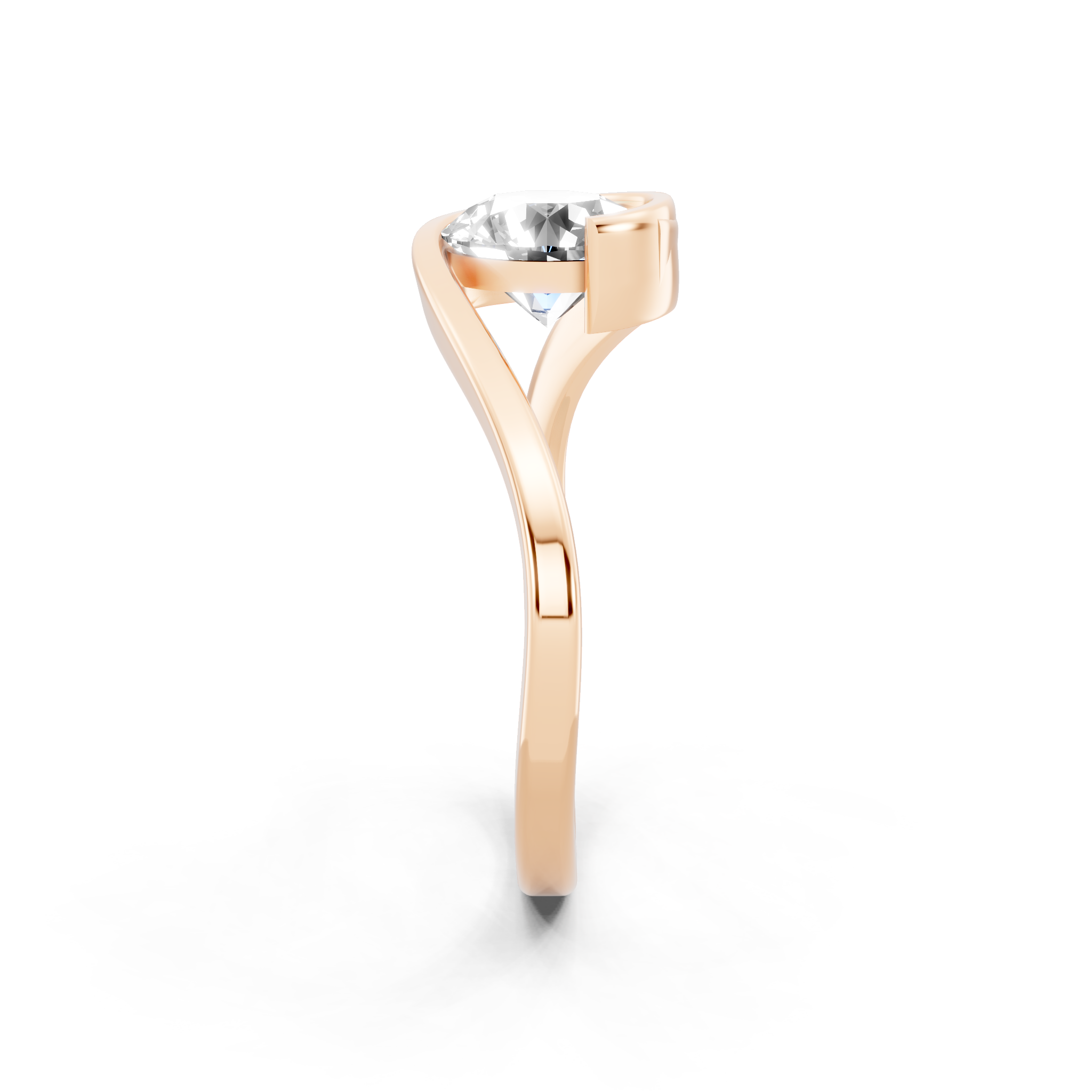 Modern Everyday-Luxury Solitaire Lab Grown Diamond Ring for Girlfriend