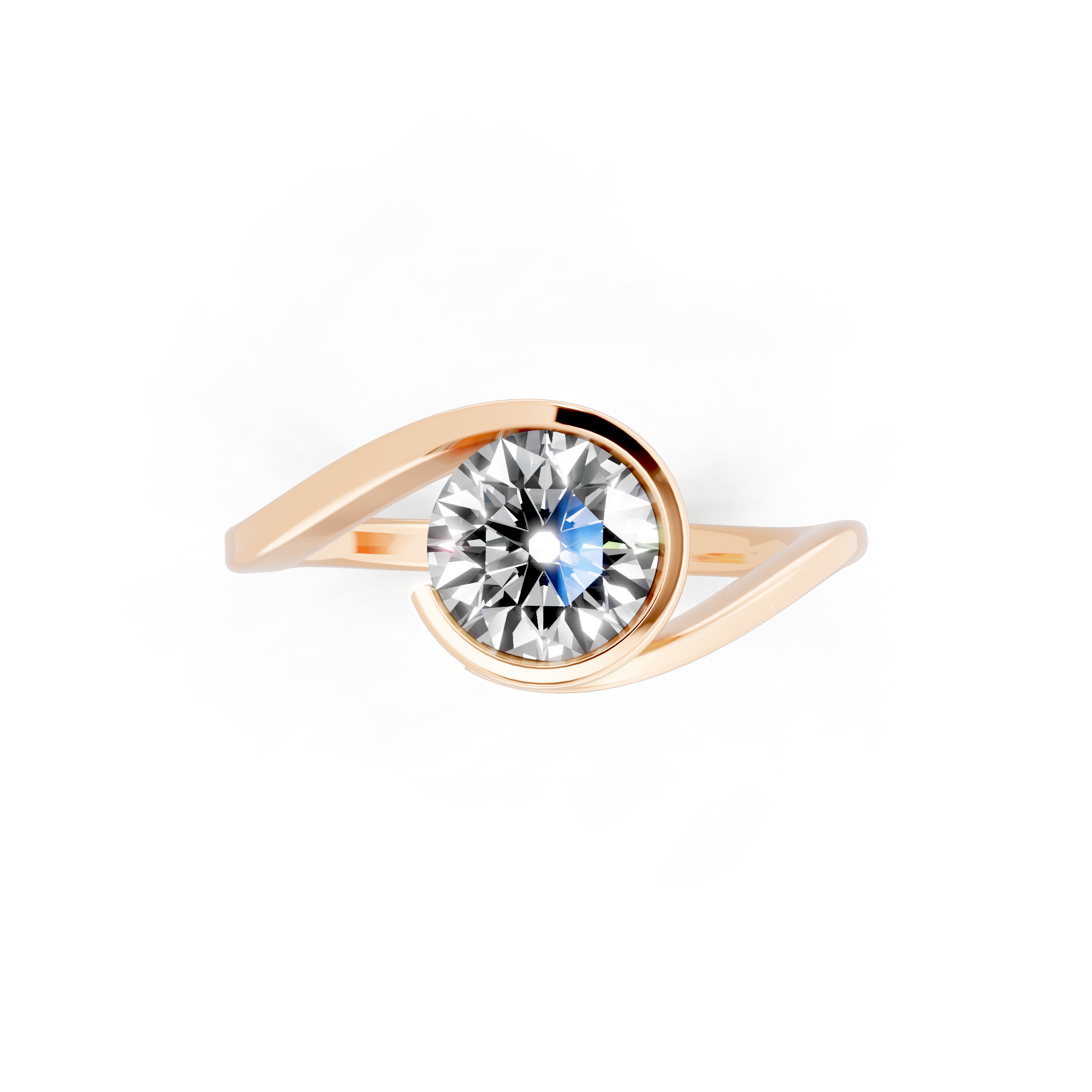 Modern Everyday-Luxury Solitaire Lab Grown Diamond Ring for Girlfriend