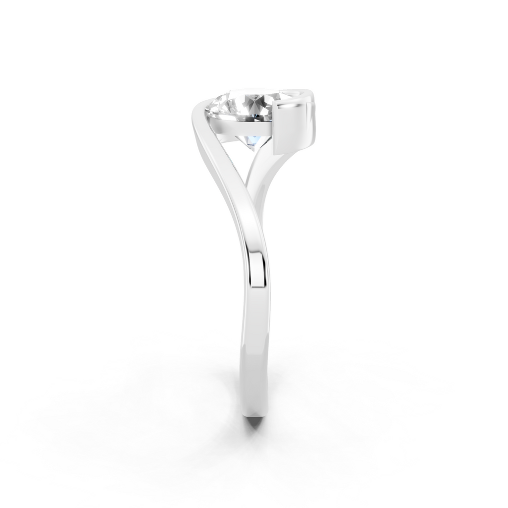 Modern Everyday-Luxury Solitaire Lab Grown Diamond Ring for Girlfriend