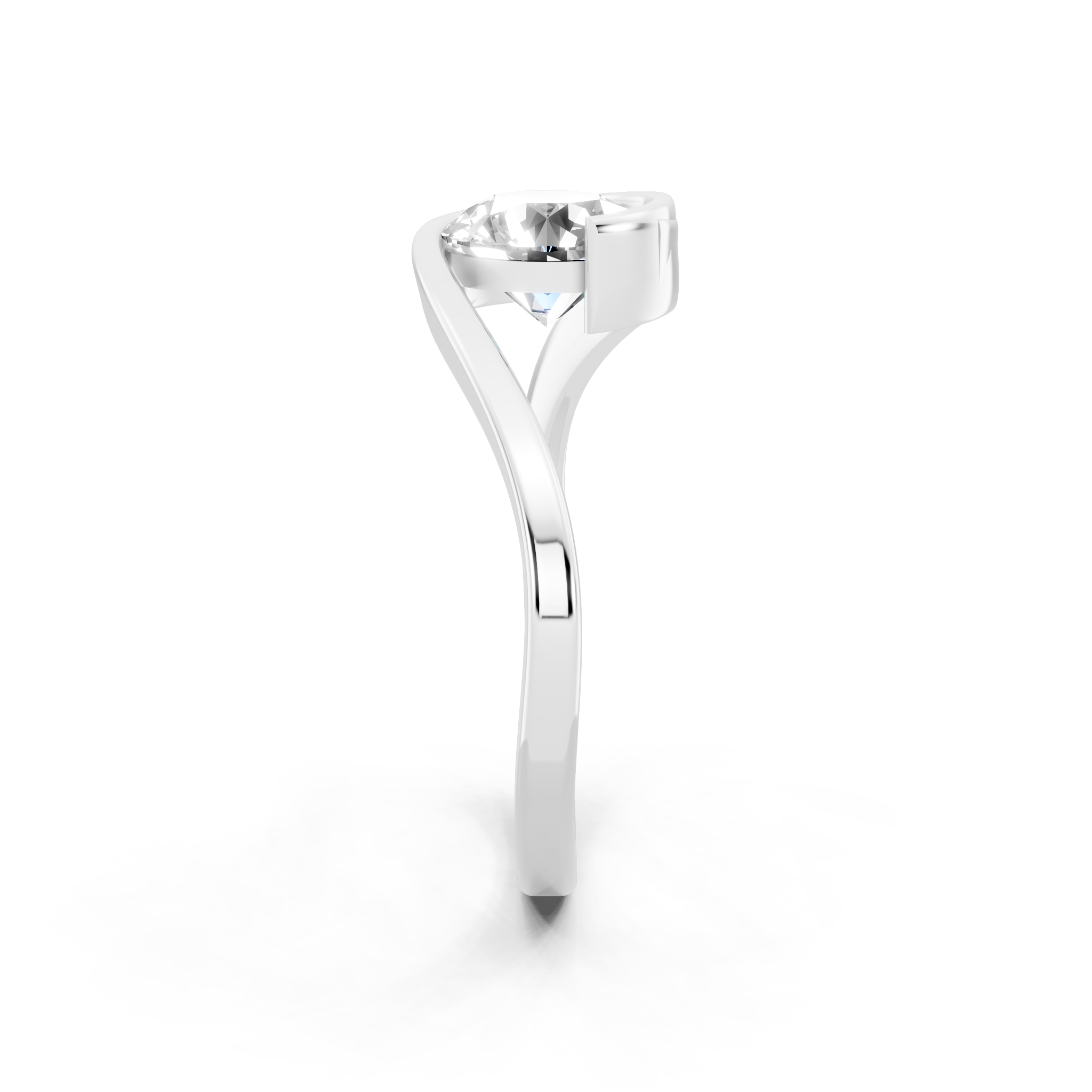 Modern Everyday-Luxury Solitaire Lab Grown Diamond Ring for Girlfriend