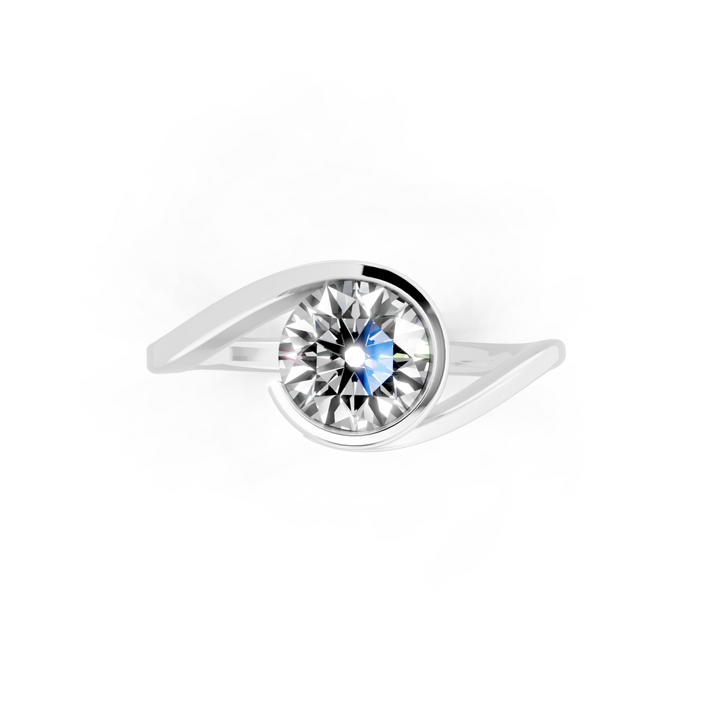 Modern Everyday-Luxury Solitaire Lab Grown Diamond Ring for Girlfriend