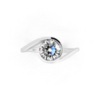 Modern Everyday-Luxury Solitaire Lab Grown Diamond Ring for Girlfriend