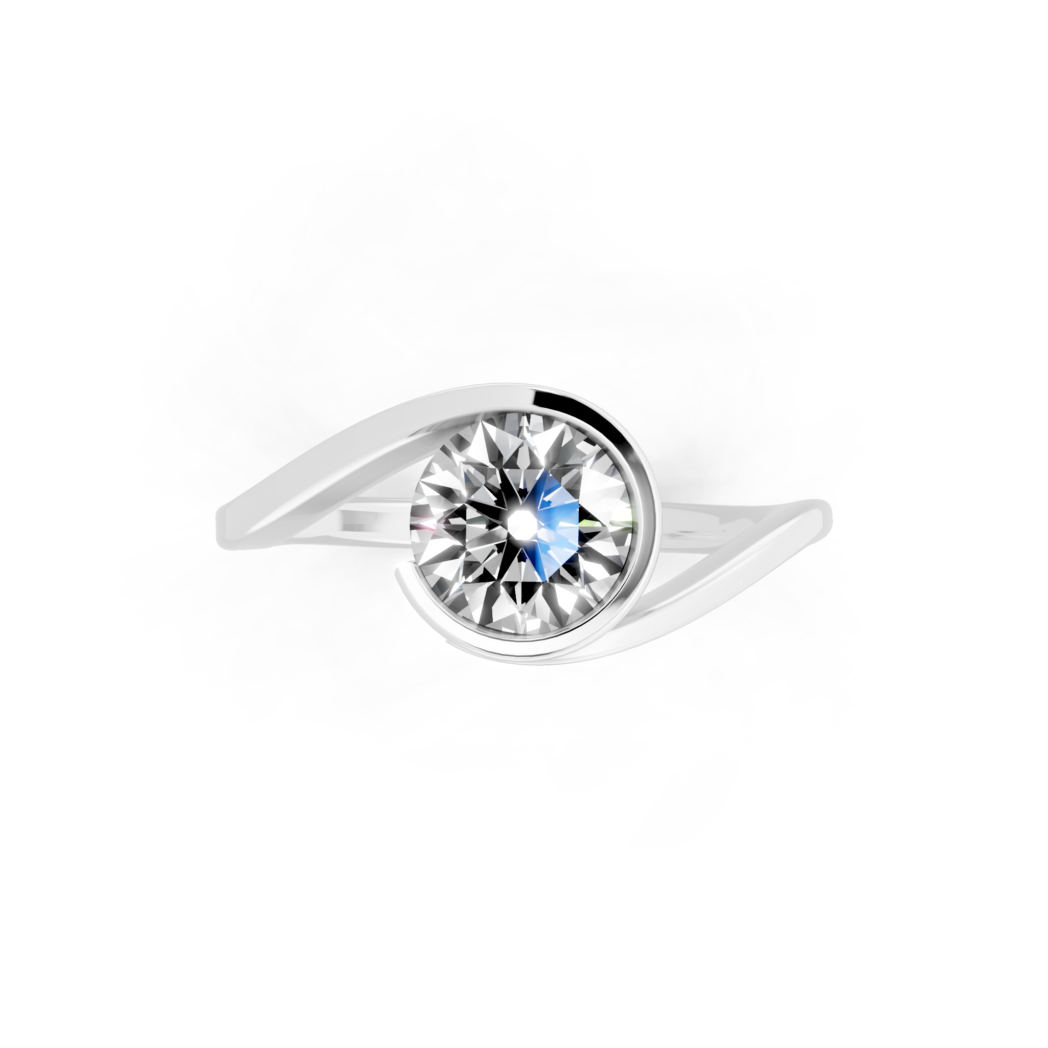 Modern Everyday-Luxury Solitaire Lab Grown Diamond Ring for Girlfriend