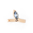 Luxury Marquise Cut Ring in Gold with Contemporary Open Design