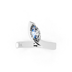Luxury Marquise Cut Ring in Gold with Contemporary Open Design