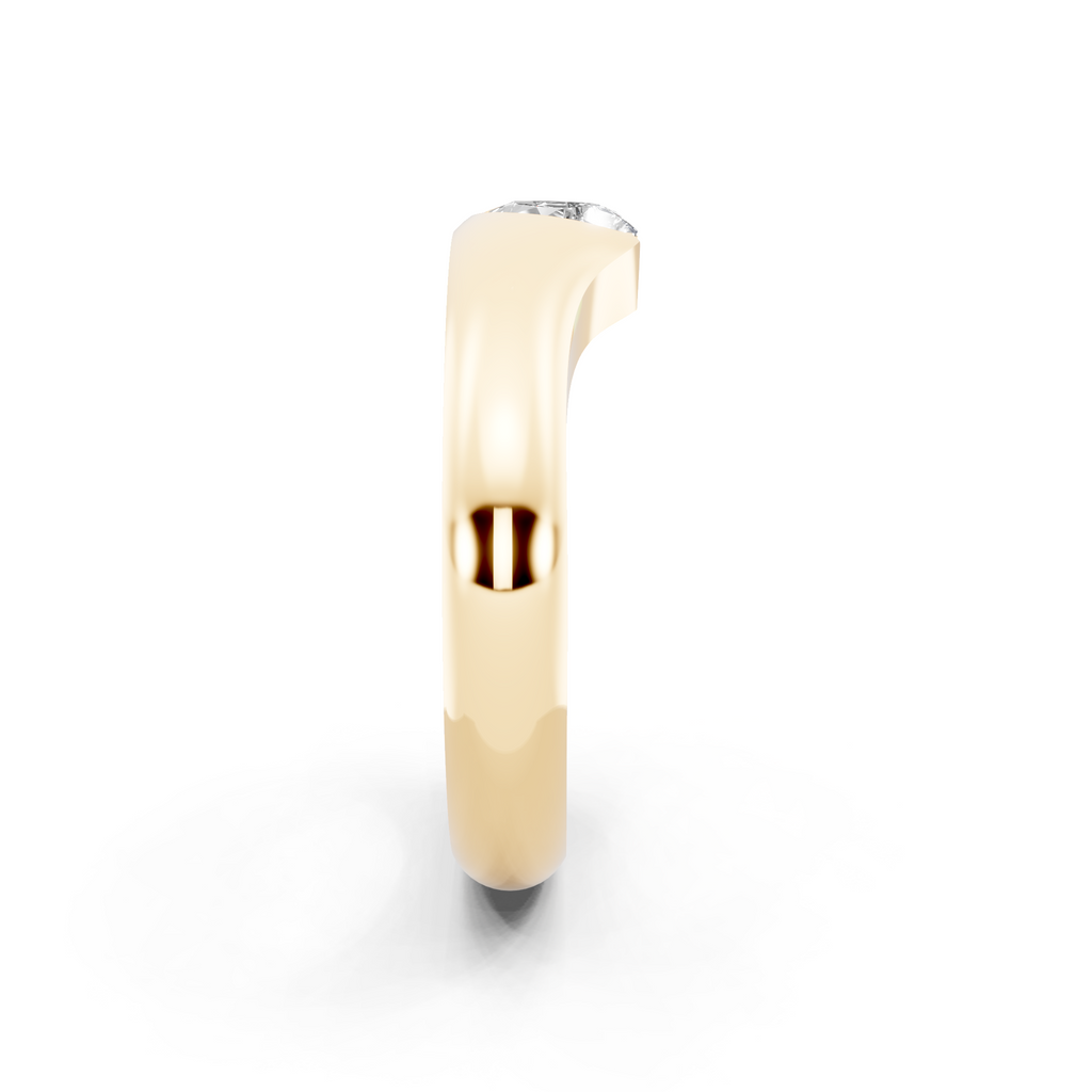 Luxury Pear Cut Lab Grown Stone Ring in Yellow Gold for Everyday Elegance
