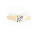Luxury Pear Cut Lab Grown Stone Ring in Yellow Gold for Everyday Elegance