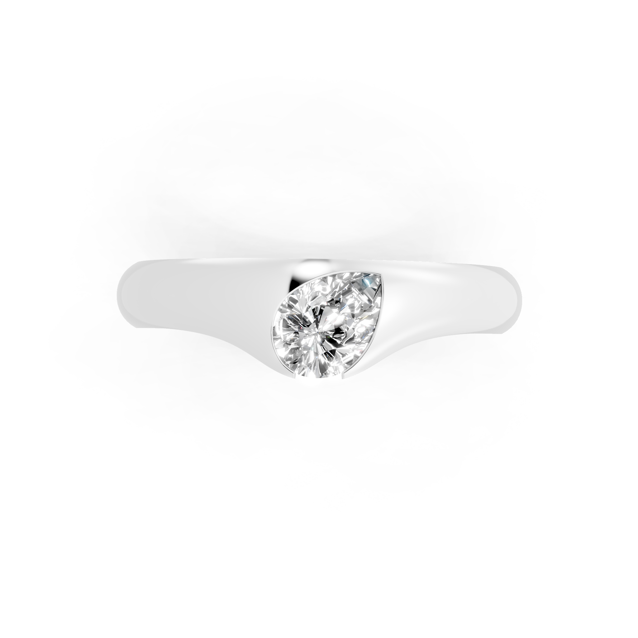 Luxury Pear Cut Lab Grown Stone Ring in Yellow Gold for Everyday Elegance