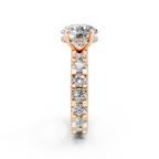 Aurelle Round Lab Grown Diamond Ring in Yellow, White, Rose Gold Tone