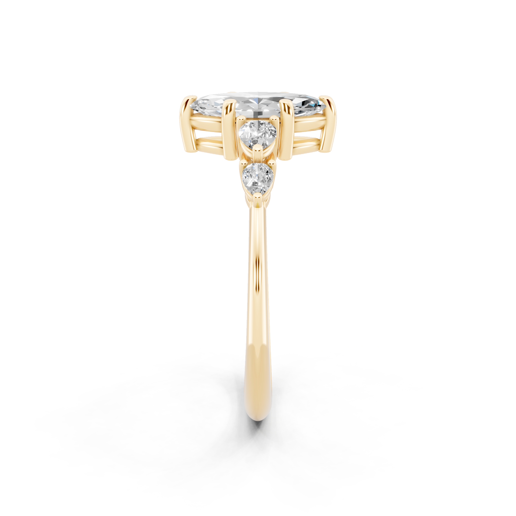 Romantic Bloom Style Marquise Lab Grown Diamond Ring for Everyday Luxury