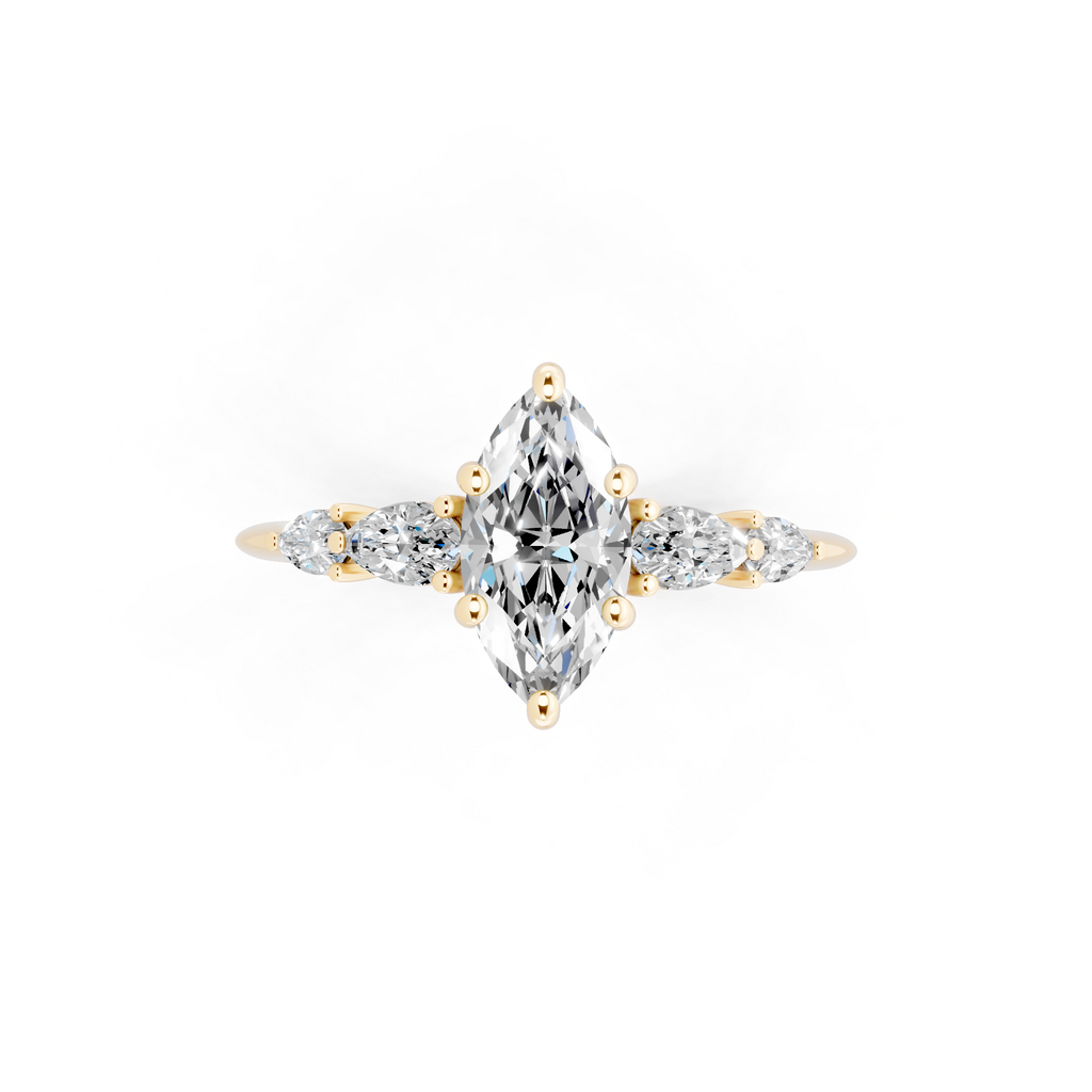 Romantic Bloom Style Marquise Lab Grown Diamond Ring for Everyday Luxury