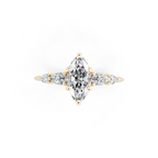 Romantic Bloom Style Marquise Lab Grown Diamond Ring for Everyday Luxury