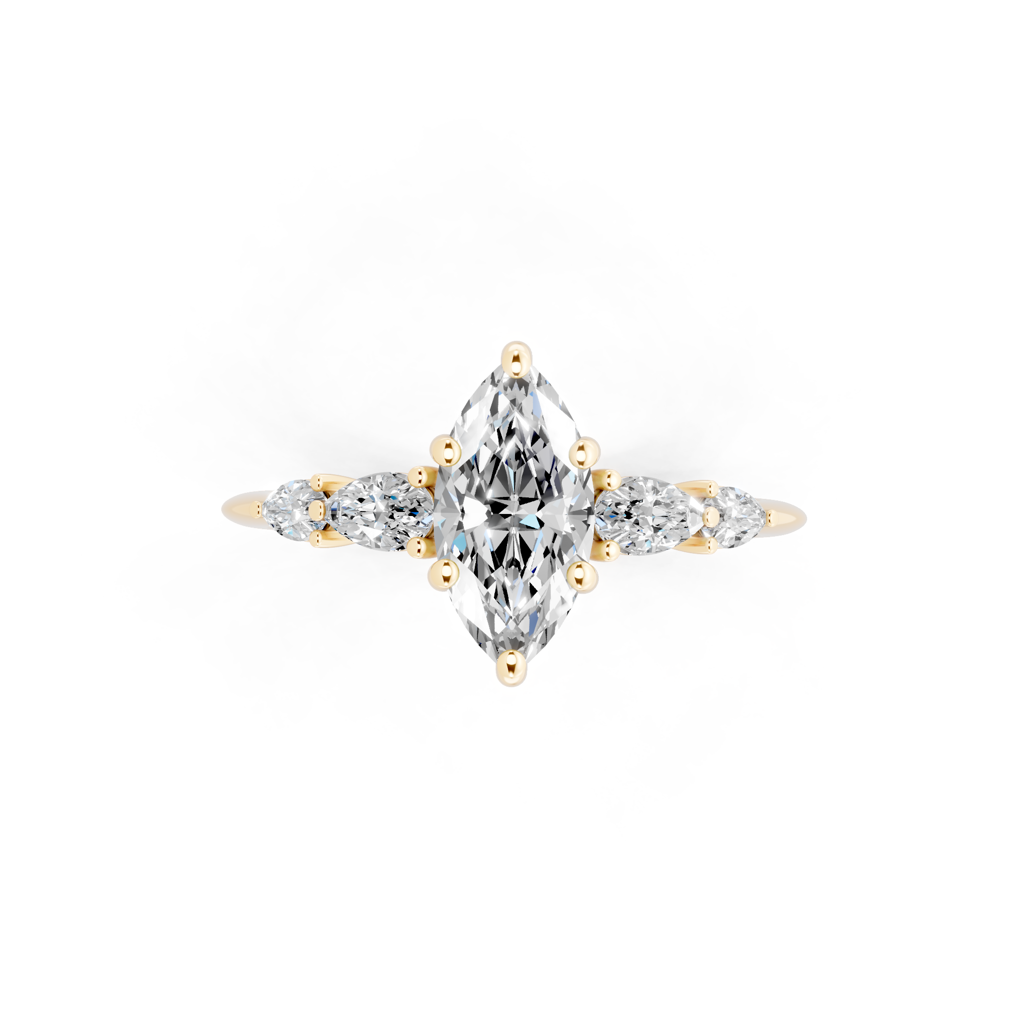 Romantic Bloom Style Marquise Lab Grown Diamond Ring for Everyday Luxury