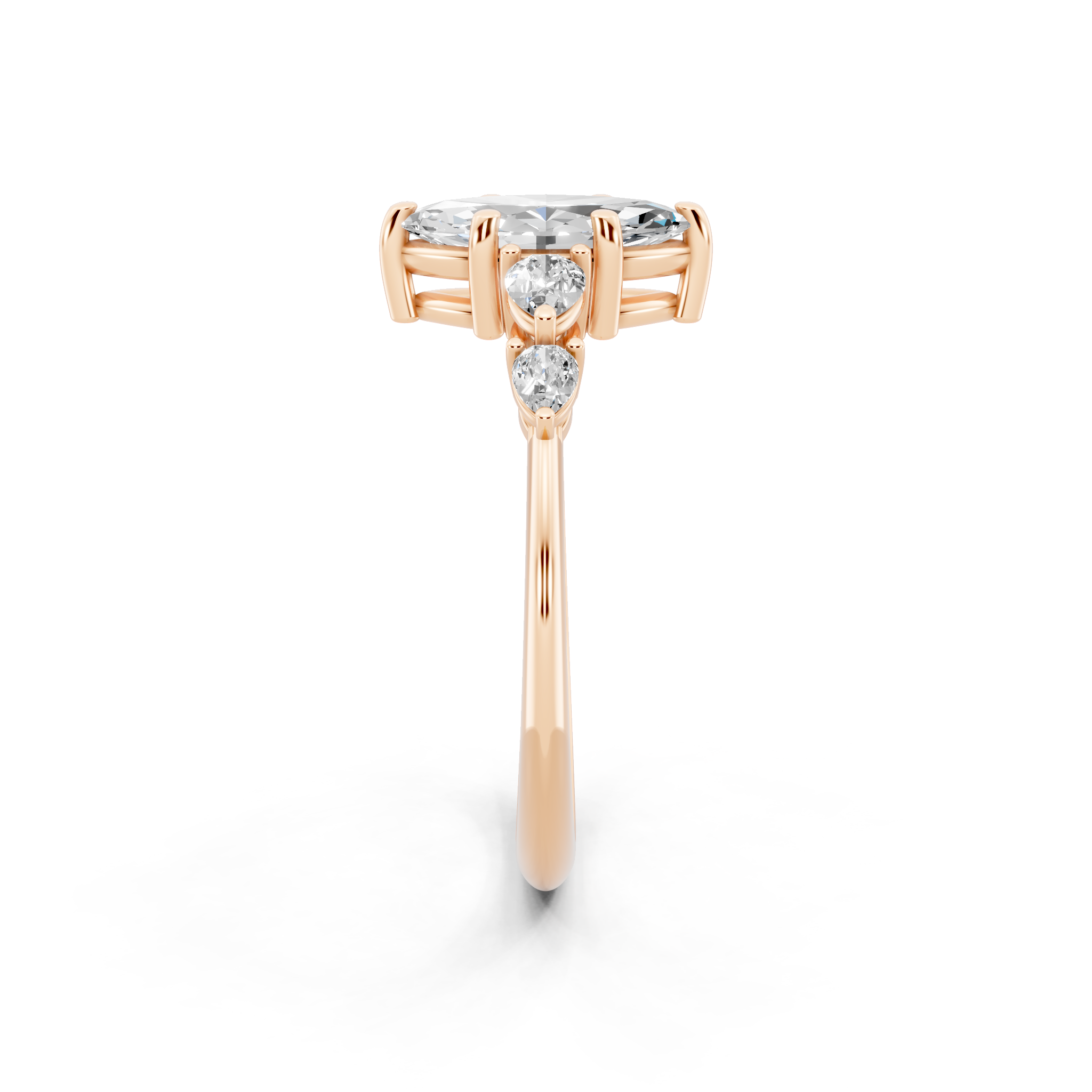 Romantic Bloom Style Marquise Lab Grown Diamond Ring for Everyday Luxury