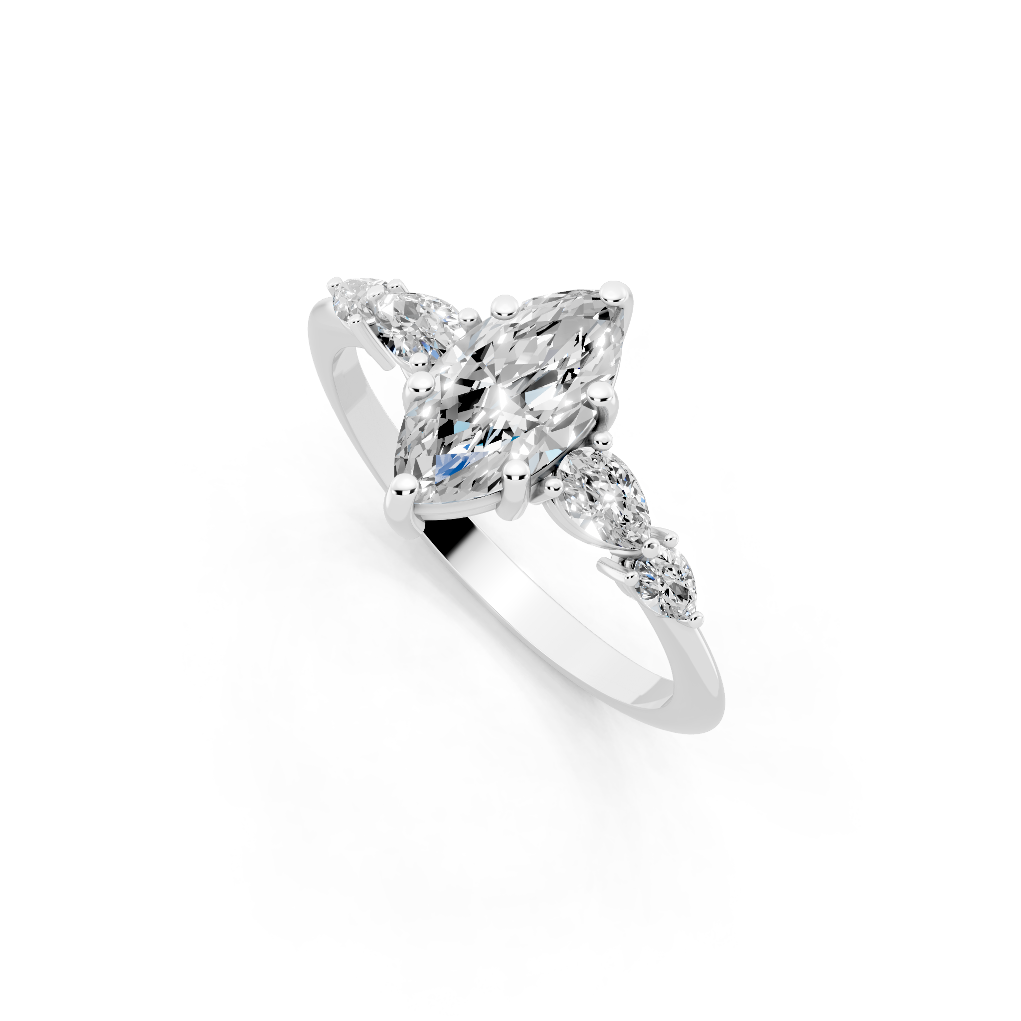 Romantic Bloom Style Marquise Lab Grown Diamond Ring for Everyday Luxury