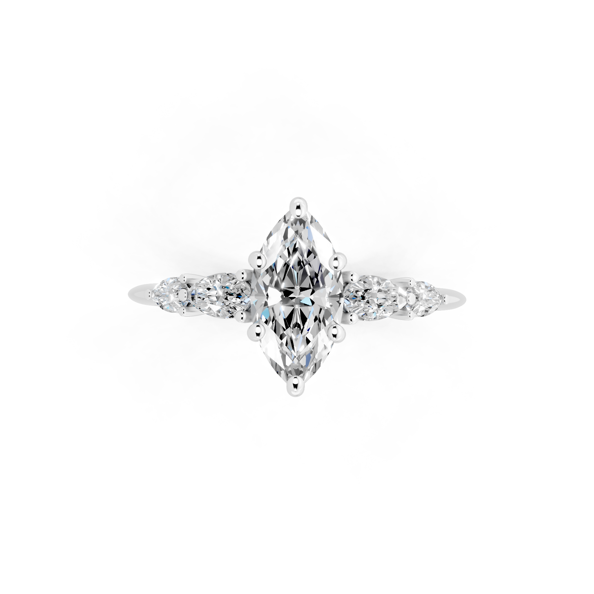 Romantic Bloom Style Marquise Lab Grown Diamond Ring for Everyday Luxury