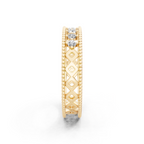 Vintage Inspired Round Cut Lab Grown Diamond Band Ring for Special Occasion