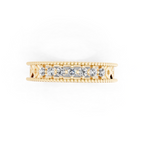 Vintage Inspired Round Cut Lab Grown Diamond Band Ring for Special Occasion
