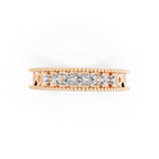 Vintage Inspired Round Cut Lab Grown Diamond Band Ring for Special Occasion